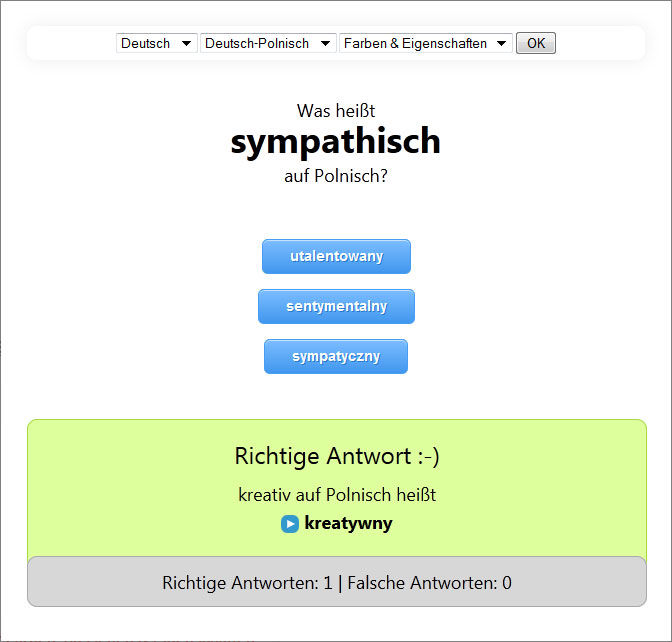 Kostenloses Vokabeltrainer-Widget